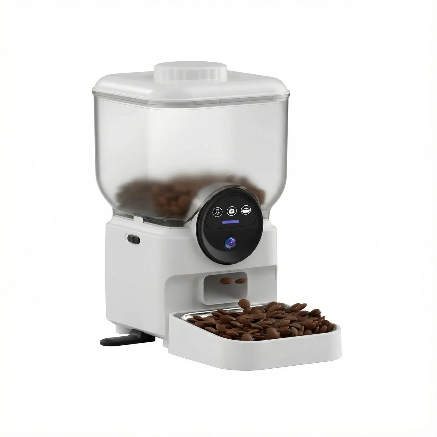 6.5L Automatic Cat Feeder Rechargeable WIFI Smart Pet Feeder App Controlled Cat Feeder With Camera Built-in battery For Cat Dog by PawHaven