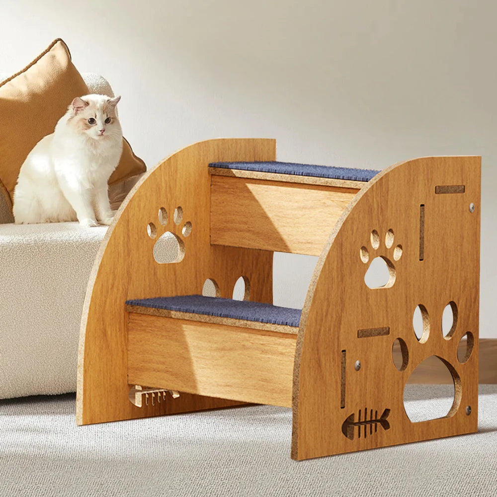 Training Step Ladder | Pet Steps Training | Pet Stairs | Indoor Pet Stairs | Dog Ramp | High Bed Climbing Dog Bed Steps Non-slip Wooden Dog Stairs For Large/medium/small Dogs & Cats Pet Supplies 30*34*30cm by PawHaven