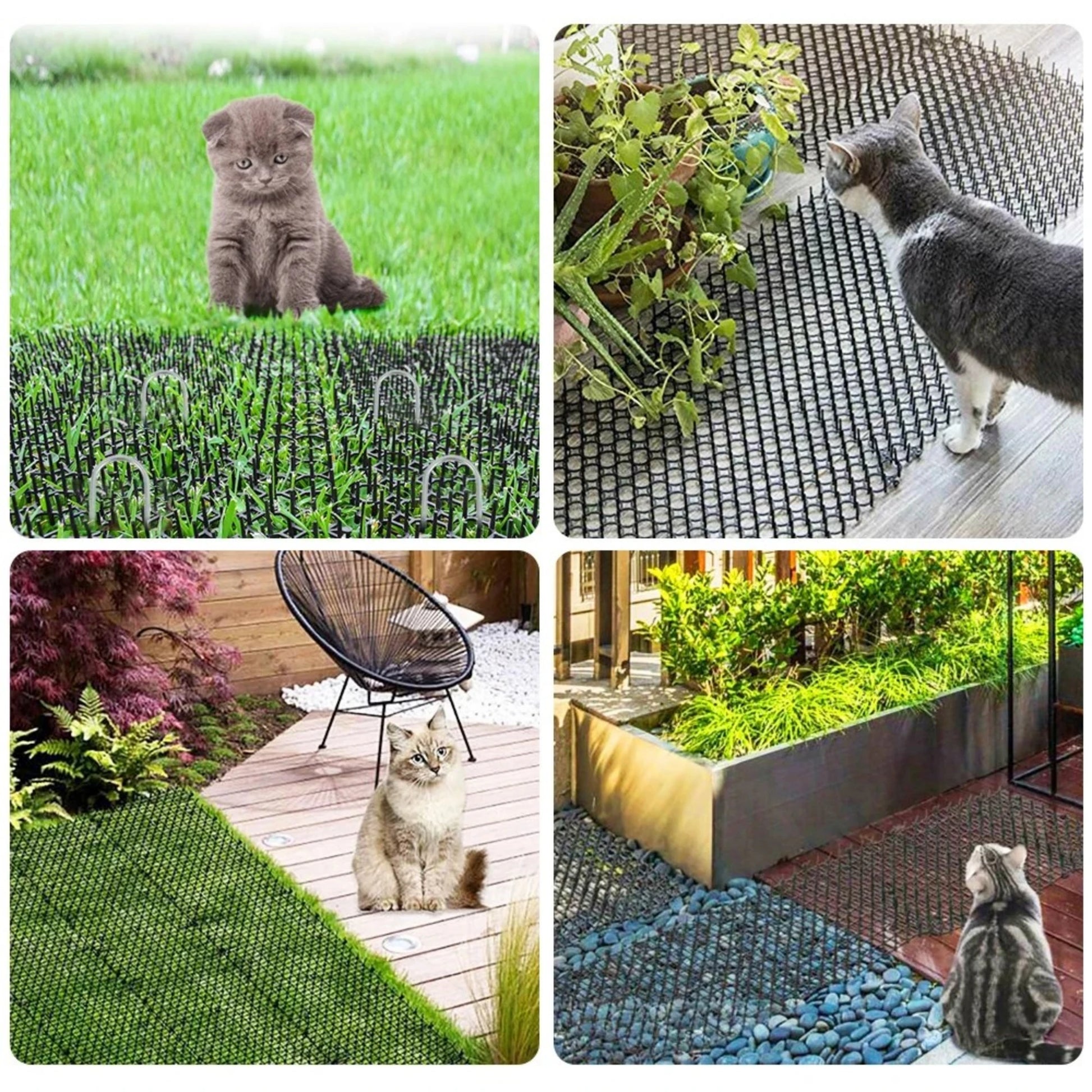 Cat-Proof Mat with Spikes for Vegetable Garden Durable Protection against Cats And Dogs Ideal for Gardening And Plant Care by PawHaven