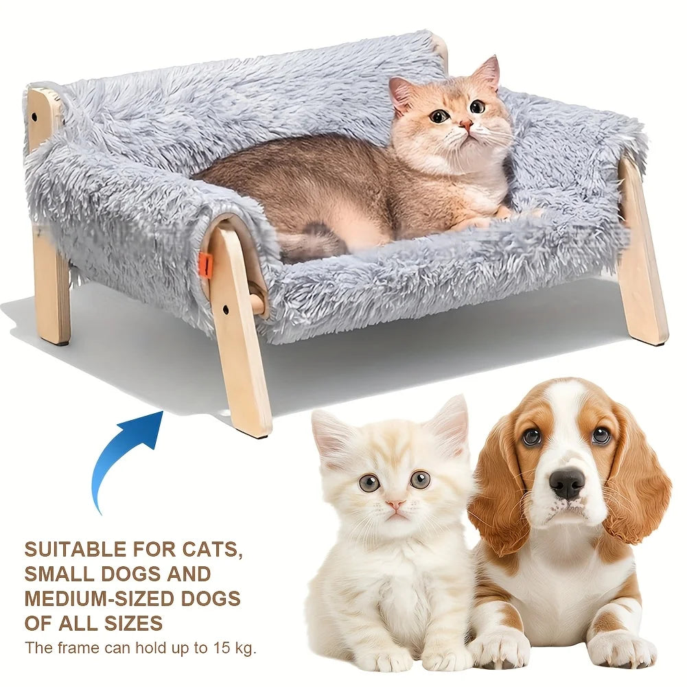 1pc Pet Sofa Bed, 11.94 cm Off The Ground, Machine Washable, Supports Up To 15 Kg, Suitable For Small And Medium Dogs And All Types Of Cats. by PawHaven