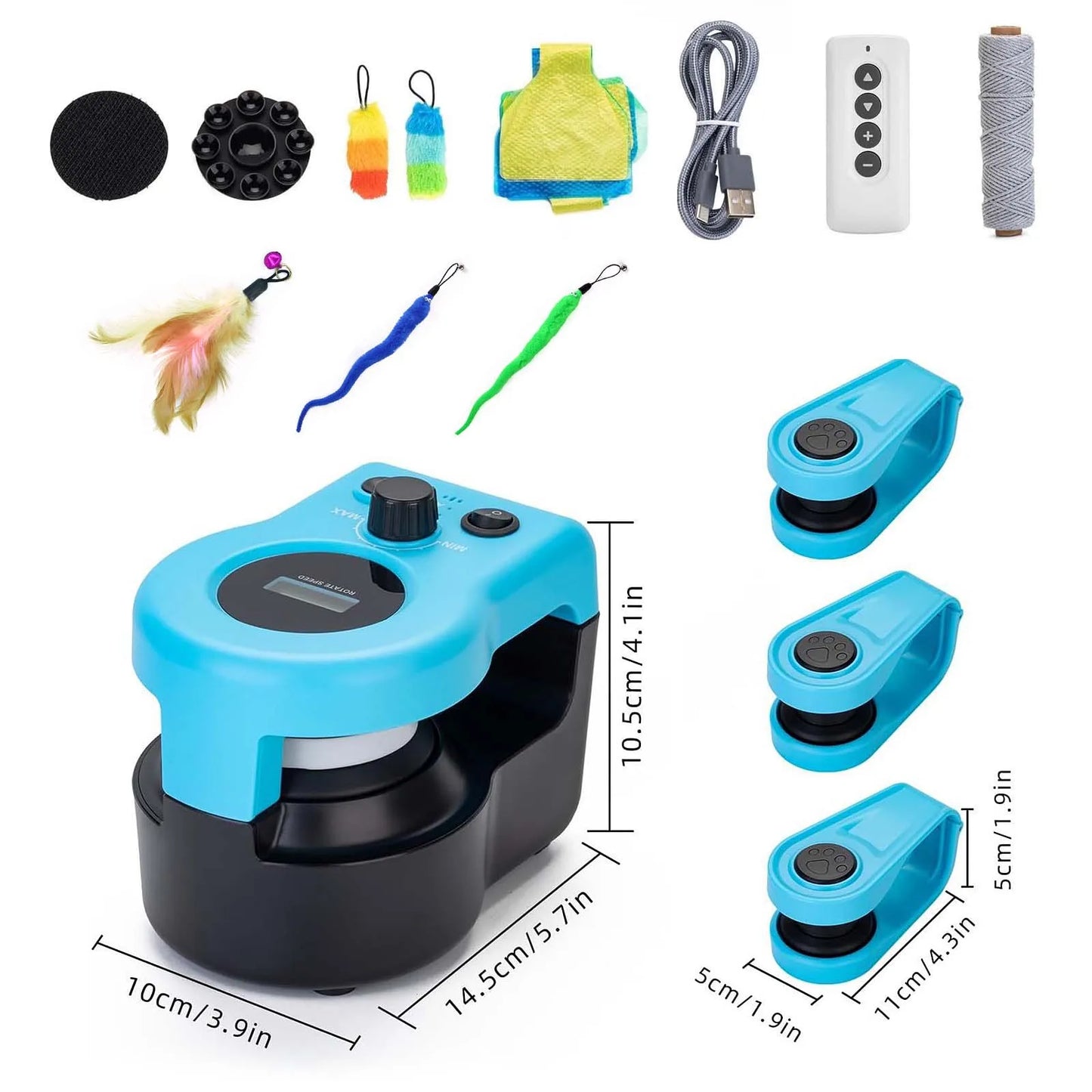 Cat Toys Automatic/Remote Control Cat Toy Interactive Cat Toy Cat Treadmill Adjustable Speed Simulated Cat Hunting Toy by PawHaven