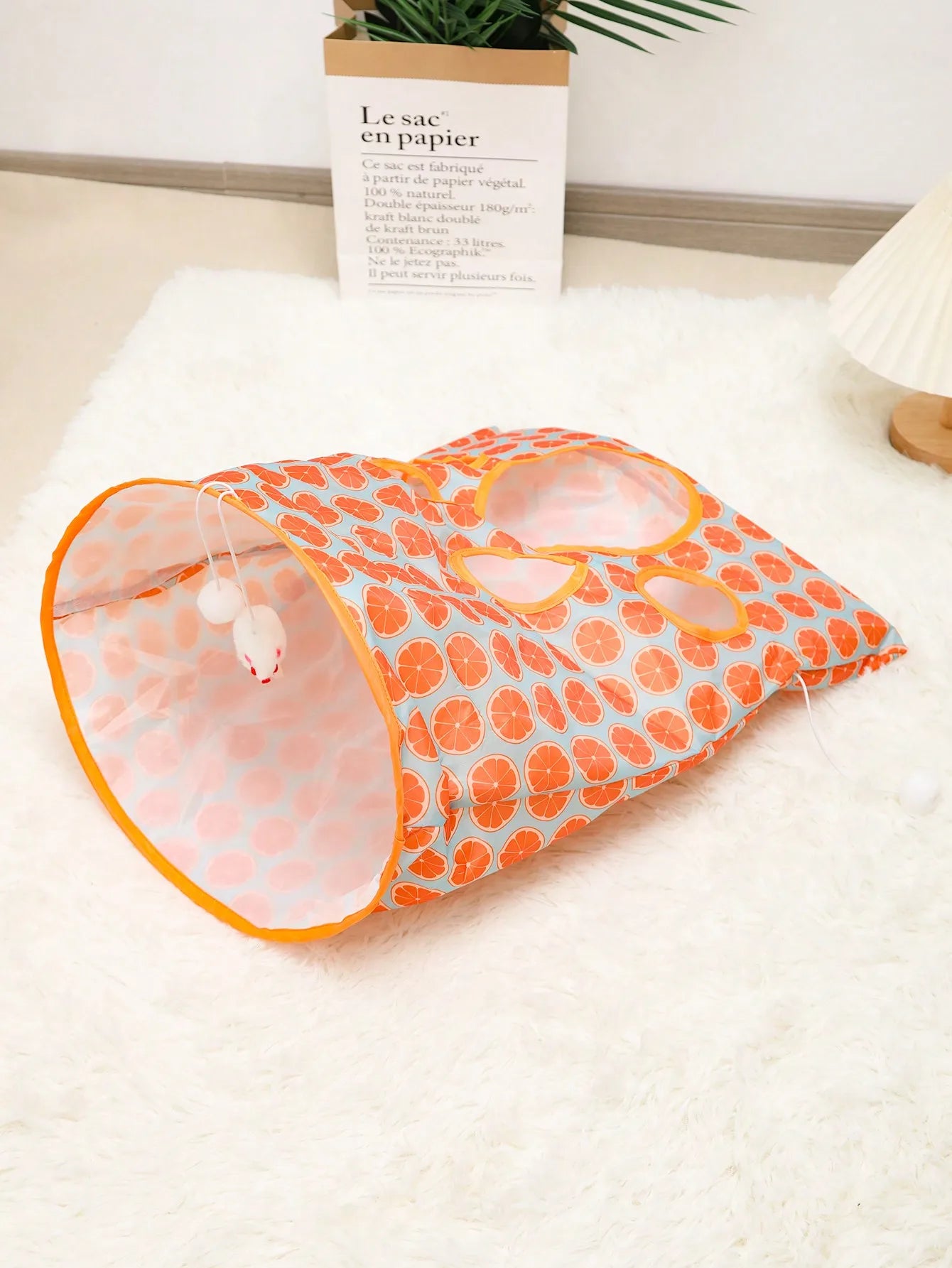 1PC Foldable Cat Tunnel With Noisy Paper, Rolling Ground Dragon, Zhiyi Cat Toy, Cat Diamond Bag Interactive Cat Tunnel Toy by PawHaven