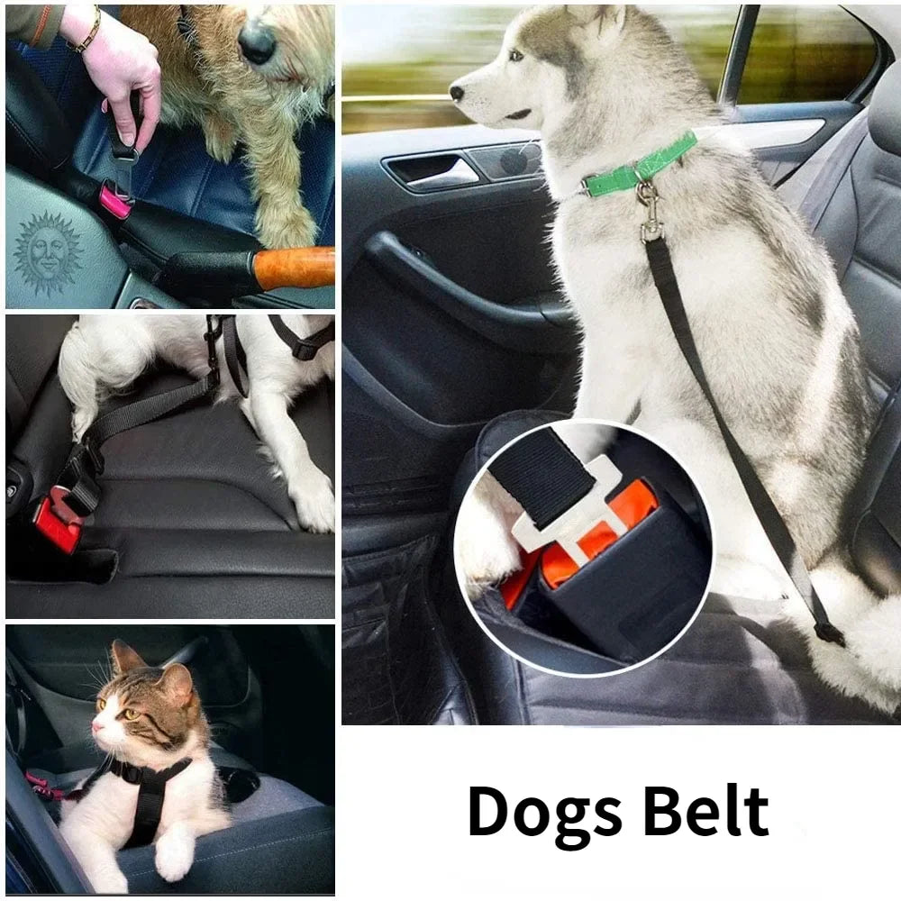 Premium Adjustable Dog Car Seat Belt For Safe Travel by PawHaven