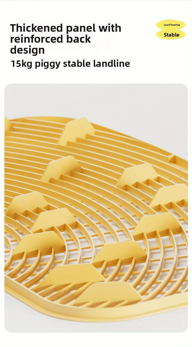 Cat Litter Box Sand Control Mat with Double Layer Filter Leak Proof Design for Open Closed Style by PawHaven