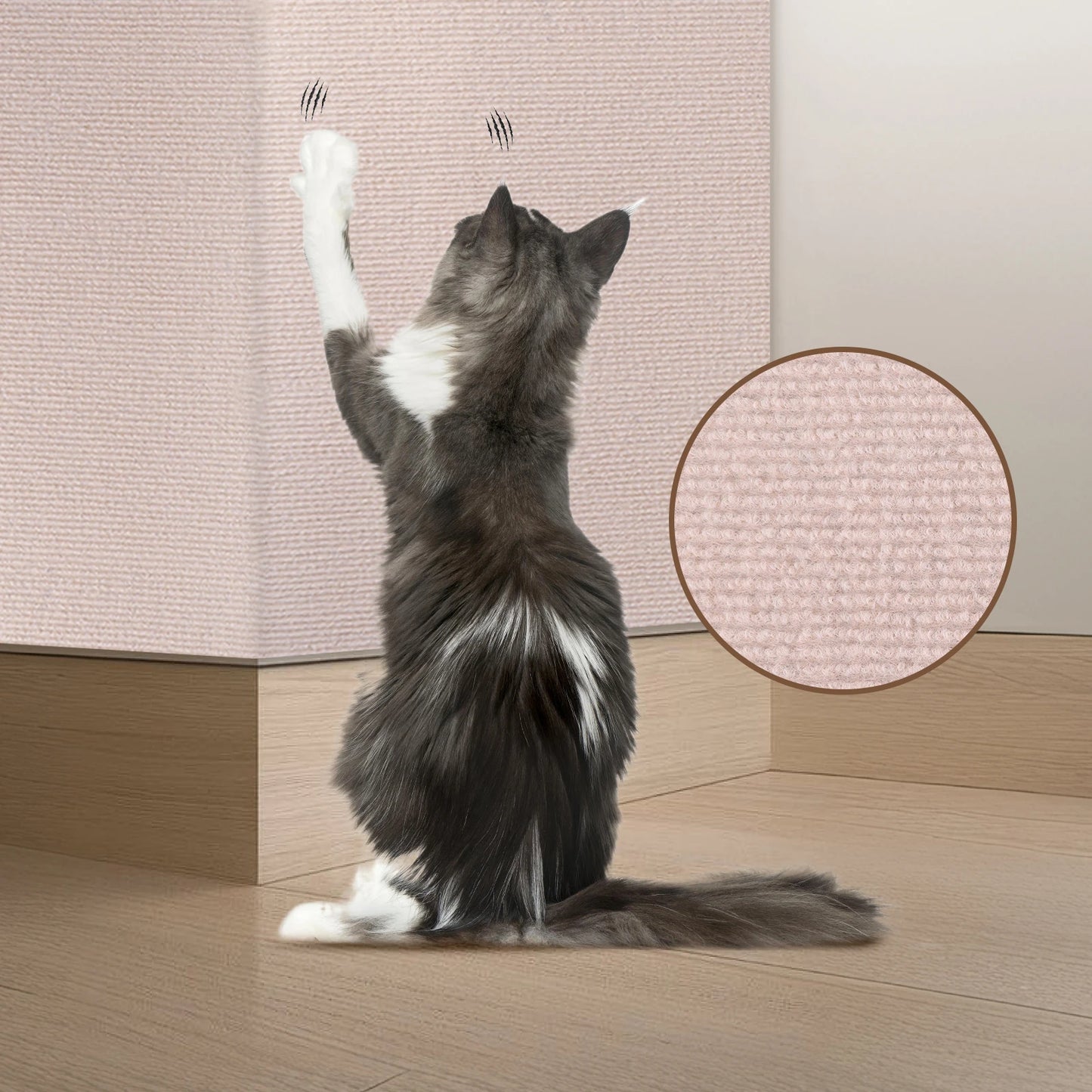 2Pcs Cat Scratch Sofa Mat Self-Adhesive Trimmable Carpet Pad Sofa Corner Home Pet Scratcher Multi-Purpose Cats Scratching Pad by PawHaven