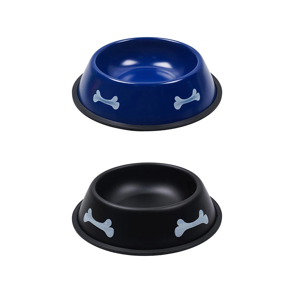 Stainless Steel Pet Feeding Bowl with Non-Slip Rubber Base, Durable Food and Water Bowl for Dogs and Cats by PawHaven