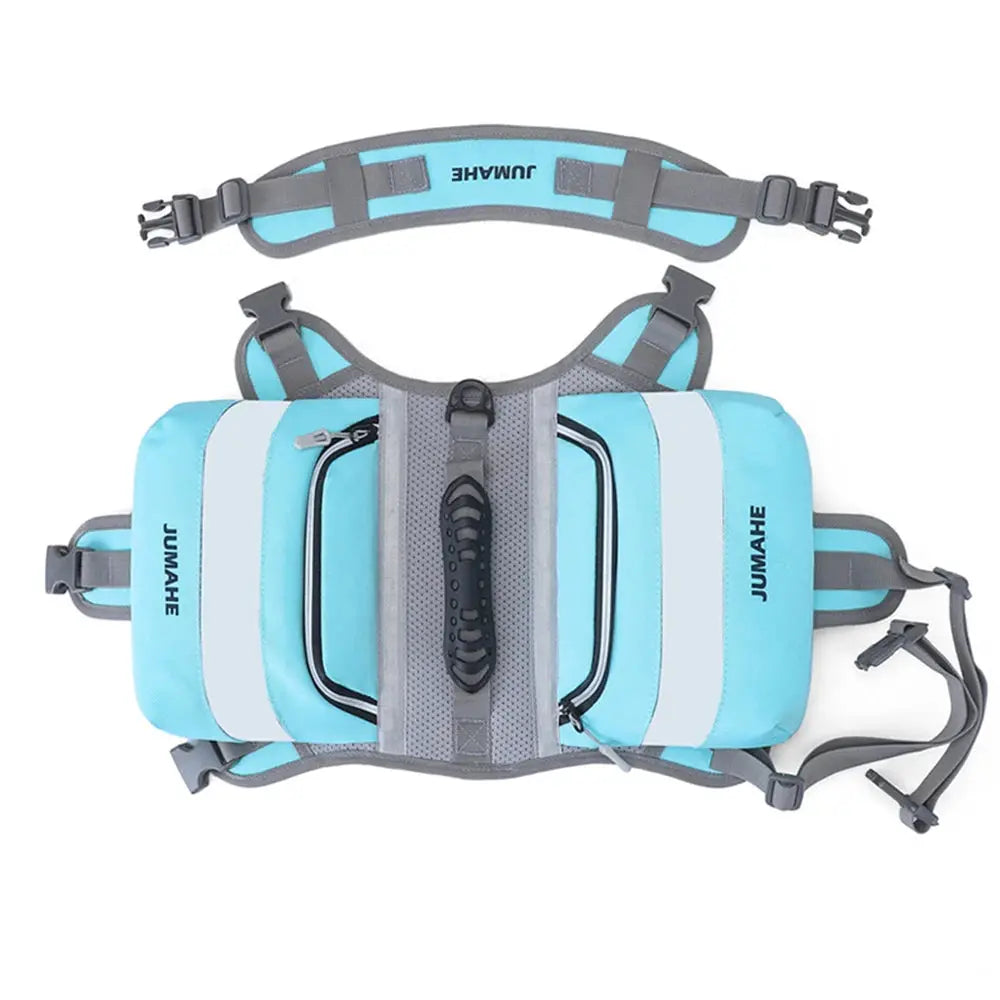 Pet Snack Bag Outdoor Dog Backpacks Harness Reflective Chest Strap Double Bags Vest Walk Travel Camping for Medium Large Dog by PawHaven