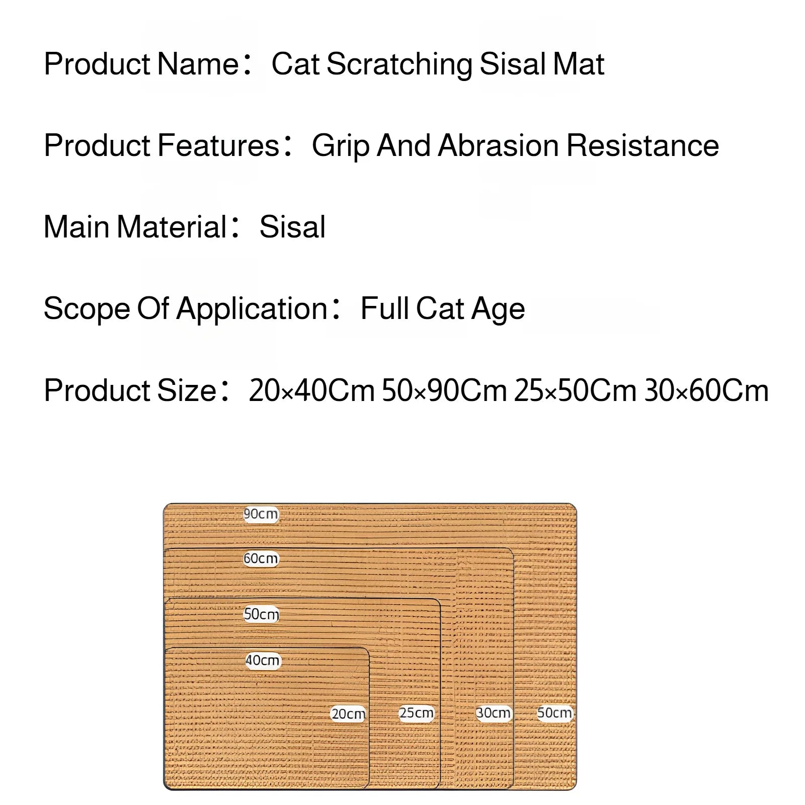 Sisal Cat Scratch Pad Wall Protector For Furniture by PawHaven