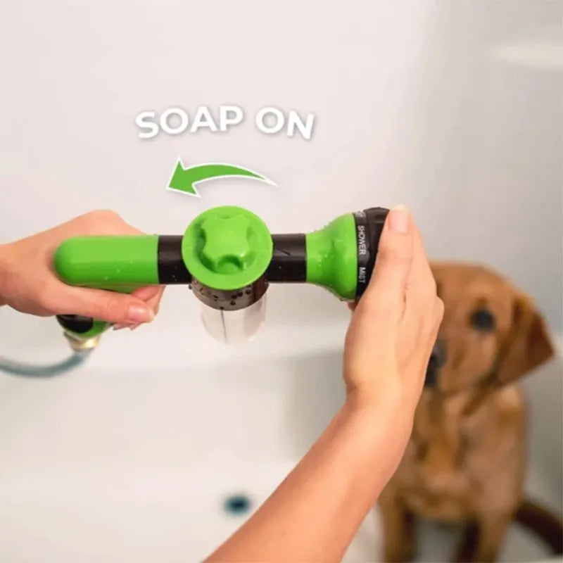 High-pressure Sprayer Nozzle Hose dog shower Gun 3 Mode Adjustable Pet Wash Cleaning bath Water Foam Soap Sprayer dog clean tool by PawHaven