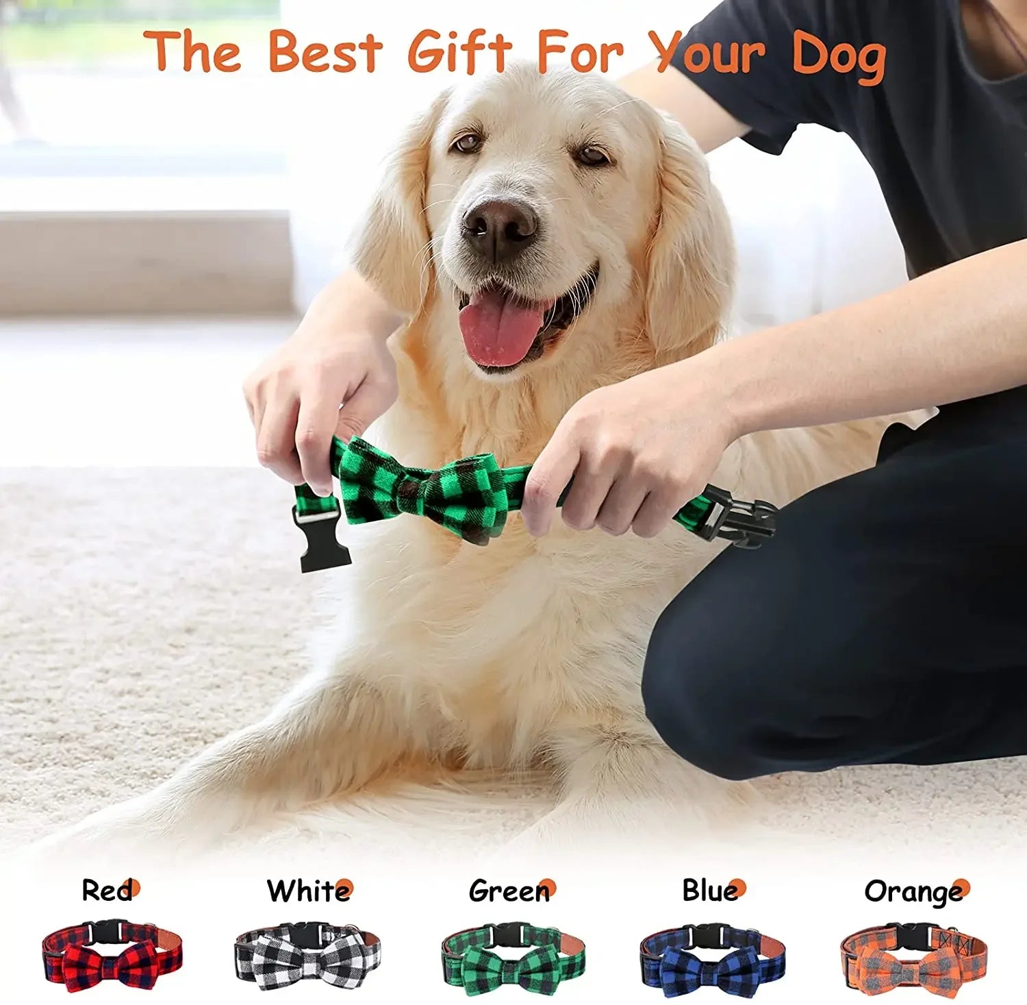 Premium Adjustable Plaid Bow Tie For Dogs And Cats by PawHaven