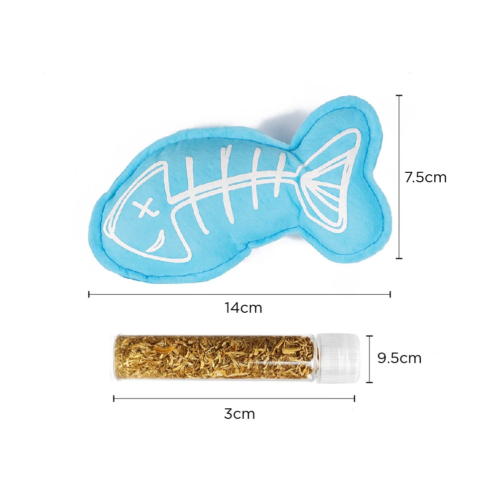 Refillable Catnip Fish Toy For Cats Interactive Play by PawHaven