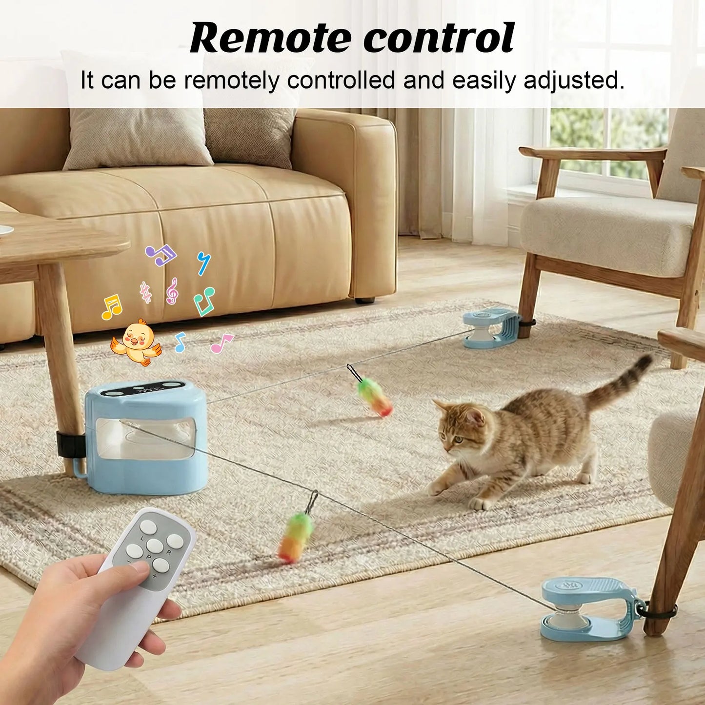 Cat Toys Automatic/Remote Control Cat Toy Interactive Cat Toy Cat Treadmill Adjustable Speed Simulated Cat Hunting Toy by PawHaven