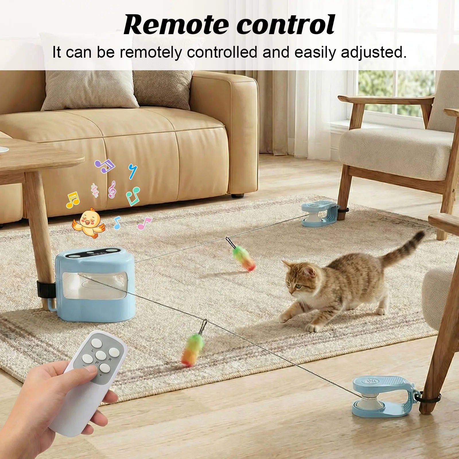 Cat Toys Automatic/Remote Control Cat Toy Interactive Cat Toy Cat Treadmill Adjustable Speed Simulated Cat Hunting Toy by PawHaven