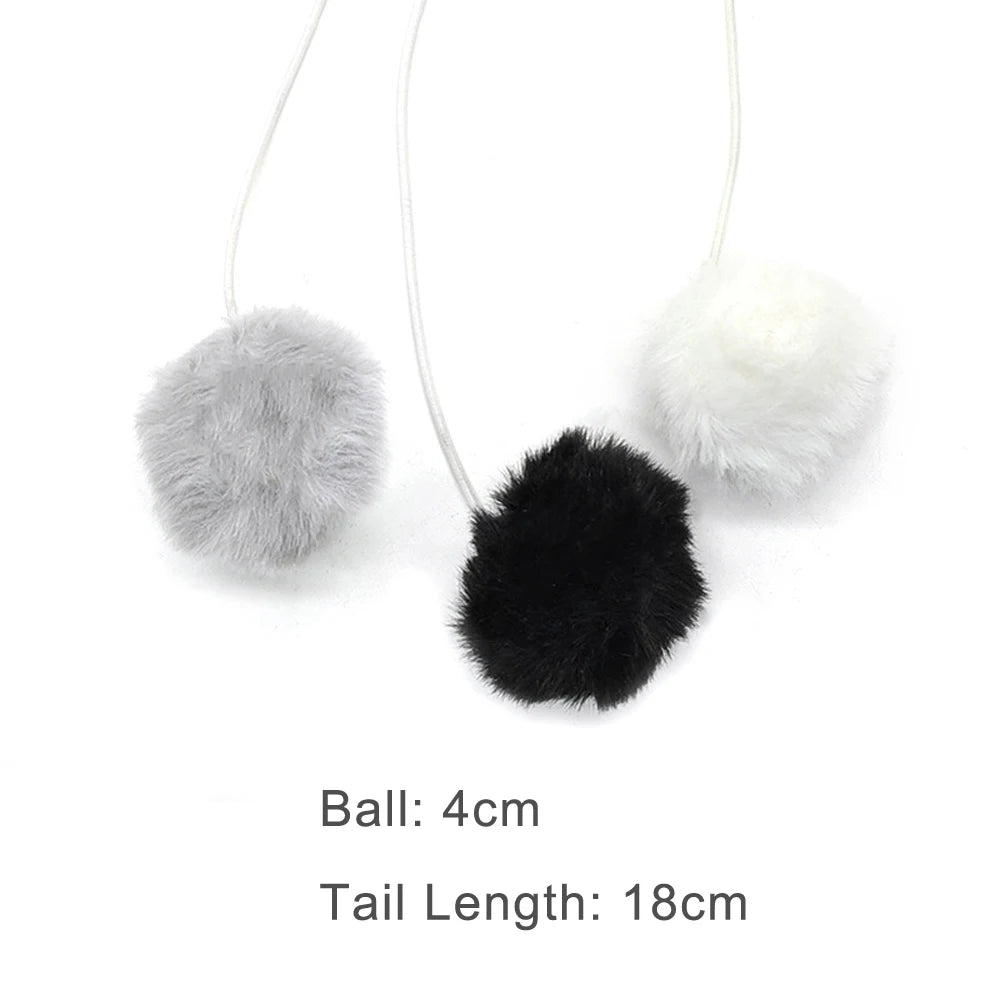 Hanging Furry Balls Cat House Toys Accessories Sisal Hang Ball Pet Toy Supplies by PawHaven