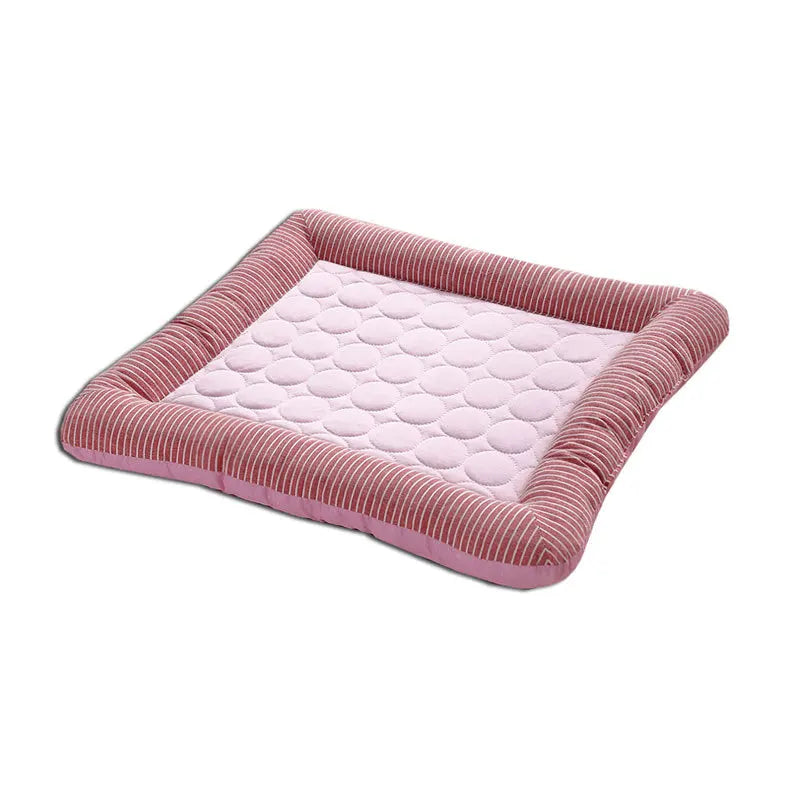 Cooling Pad Bed for Dogs Cats Puppy Kitten Cool Mat Pet Blanket Ice Silk Material Soft for Summer Sleeping Pink Blue Breathable by PawHaven