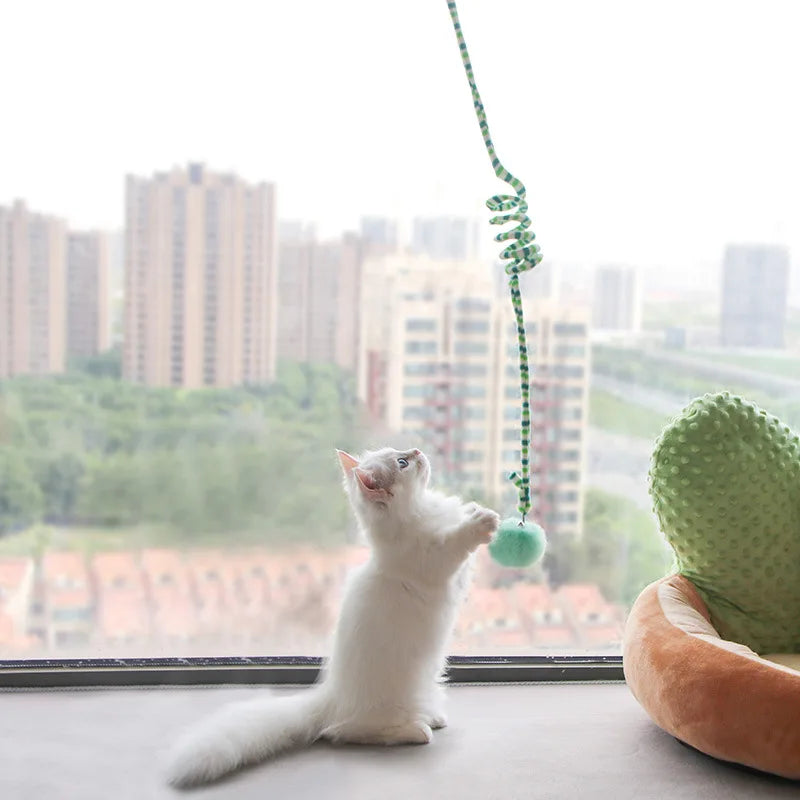Interactive Cat Hanging Toy Simulation Cat Toy Funny Self-hey Interactive Toy for Kitten Playing Teaser Wand Toy Cat with bell by PawHaven