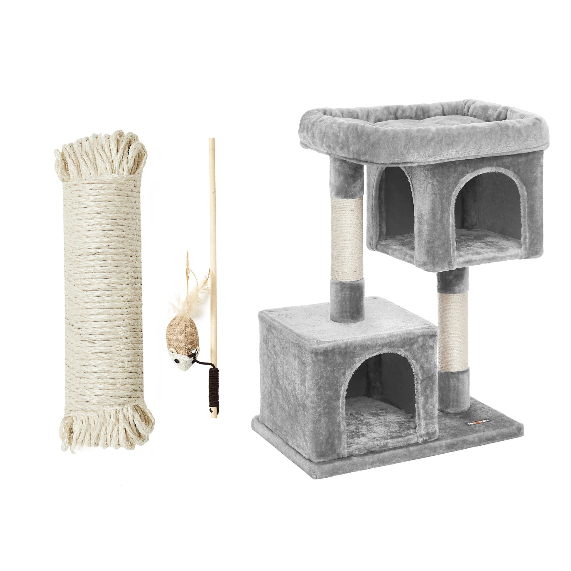 Feandrea Cat Tree, 84 cm Cat Tower,Cat Condo for Large Cats up to 7 kg,2 Cat Caves, Scratching Post by PawHaven