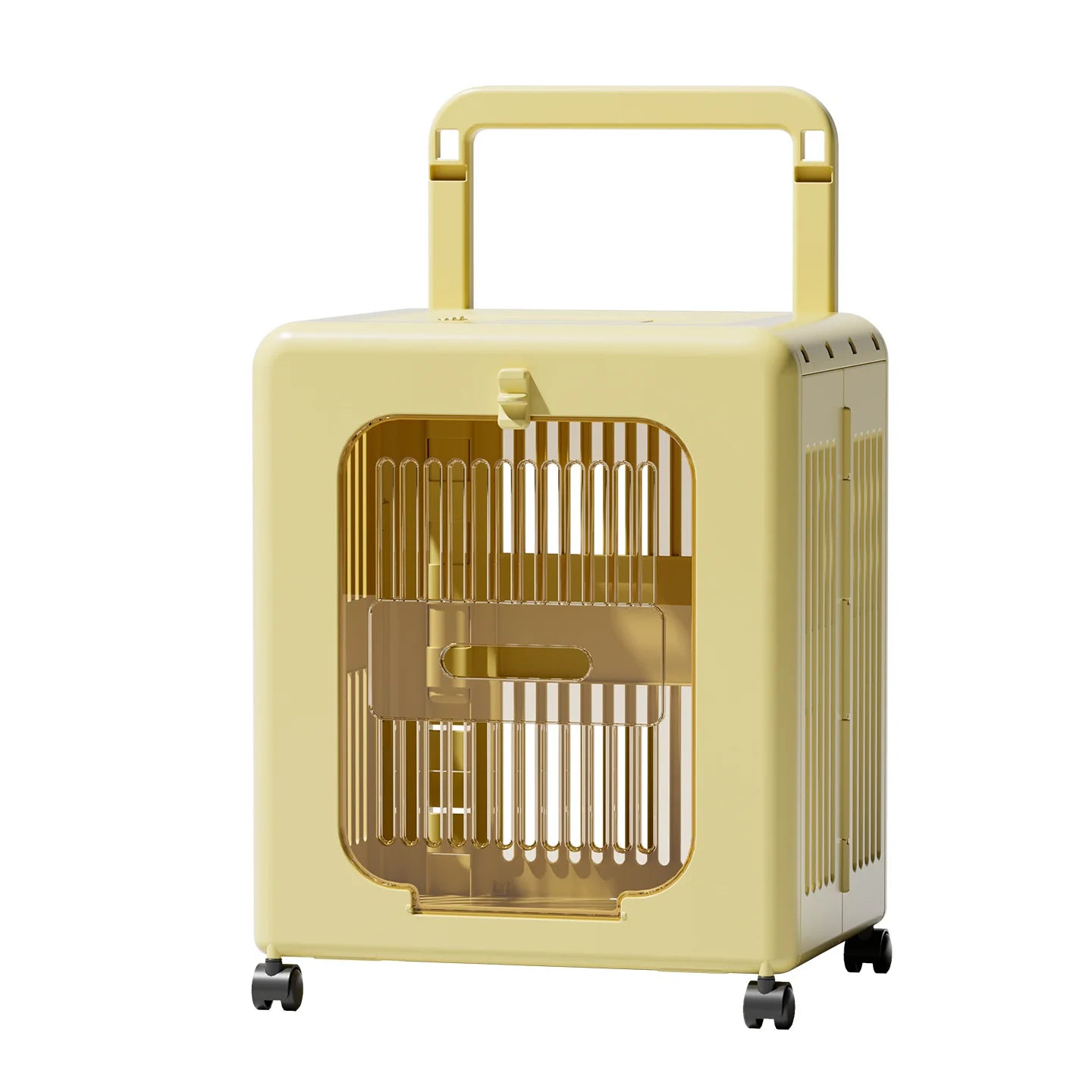 Portable Folding Pet Carrier Compatible for Cats and Small Dogs Pet Stroller, Wide Open Breathable Carrier for Outings(Yellow) by PawHaven