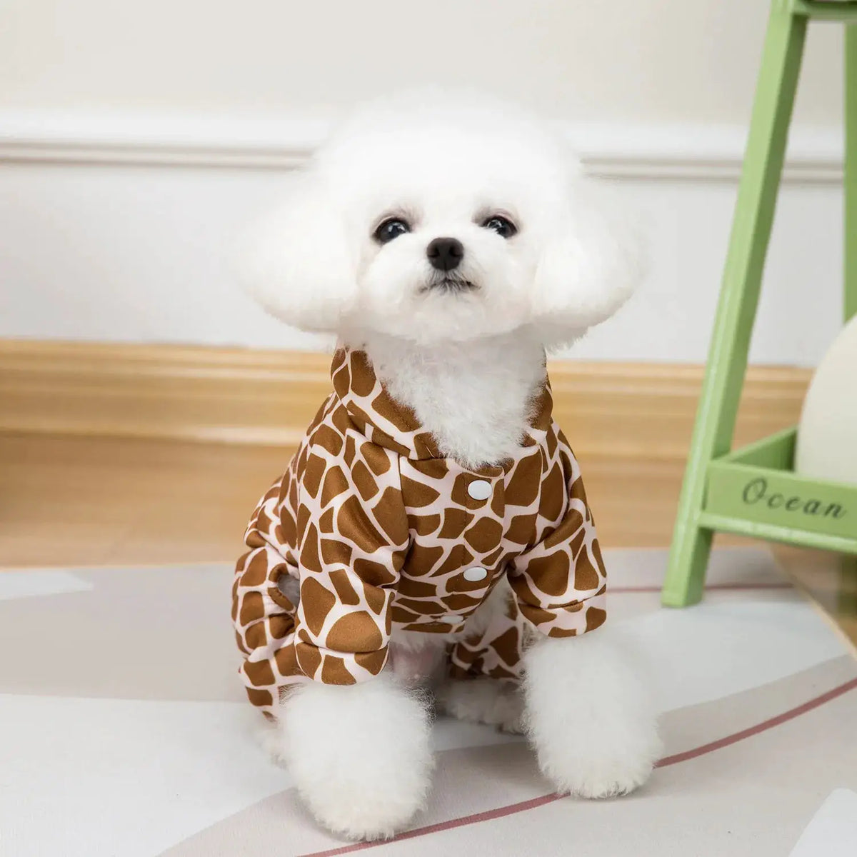 Leopard Print Pet Puppy Dog Four-legged With hooks Hoodie Clothes Small Dog spring and Winter Warm dog cat pet Clothes by PawHaven