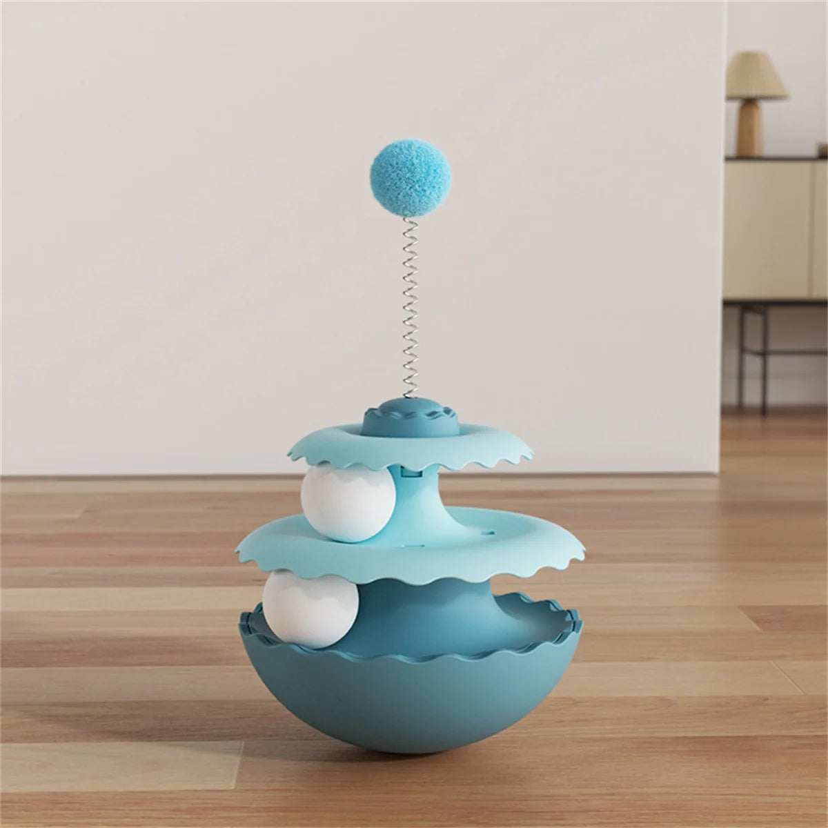 New cat wobbler spinning toy for entertainment, self-amusing interactive cat teaser, kitten puzzle ball pet supplies by PawHaven