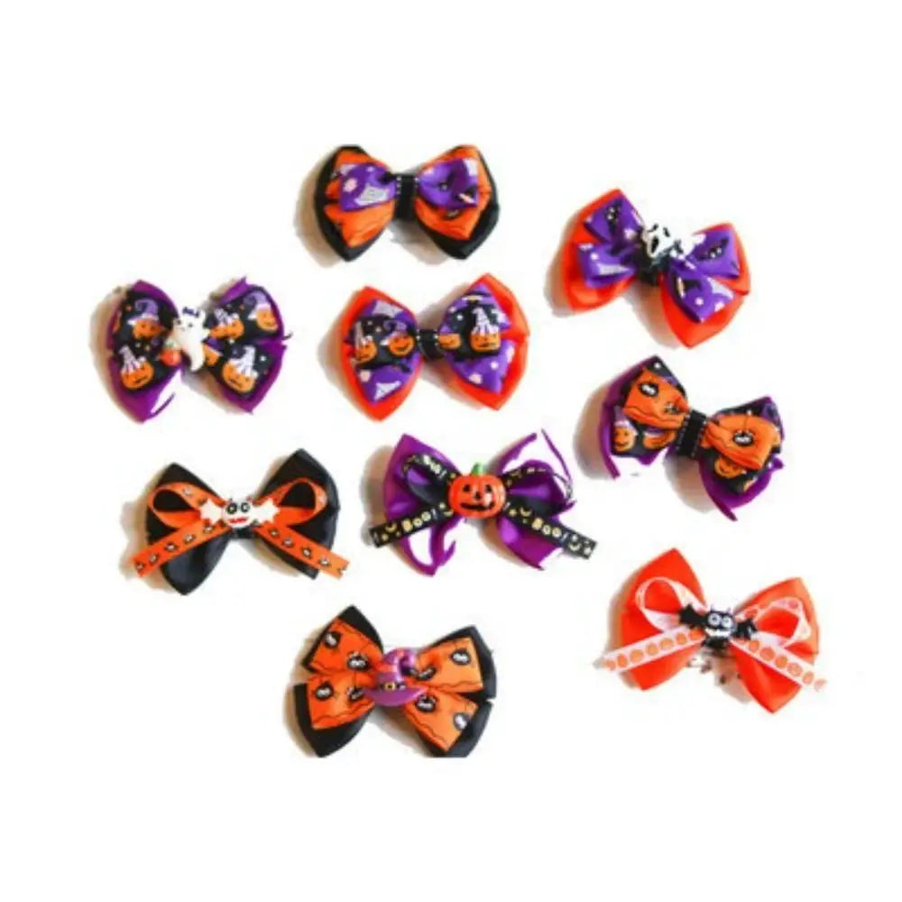 Halloween Pet Bow Tie Collar with Bell, Anti-Lost Pumpkin Decor for Cats, Small Dogs & Teddy Anti-Lost Design with Bell by PawHaven