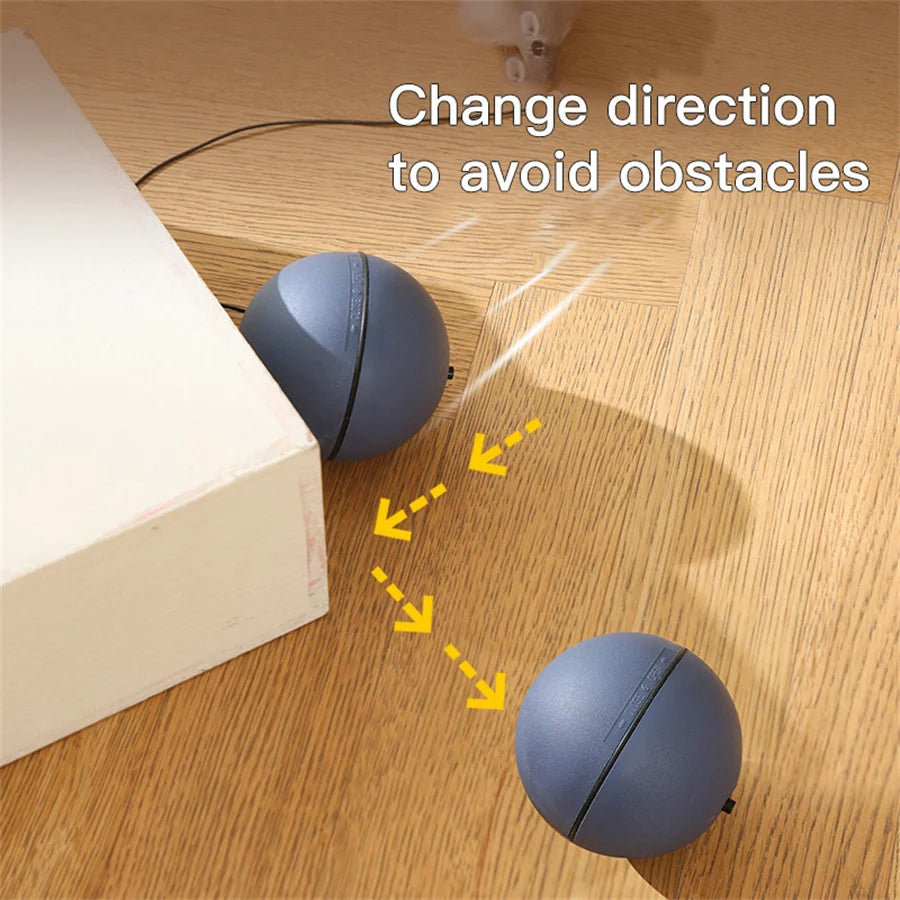 "Battery-Operated" Interactive Cat Toy Ball With Tracking Mouse - Automatic Rolling Teaser For All Breeds, Battery-Powered (Batt by PawHaven
