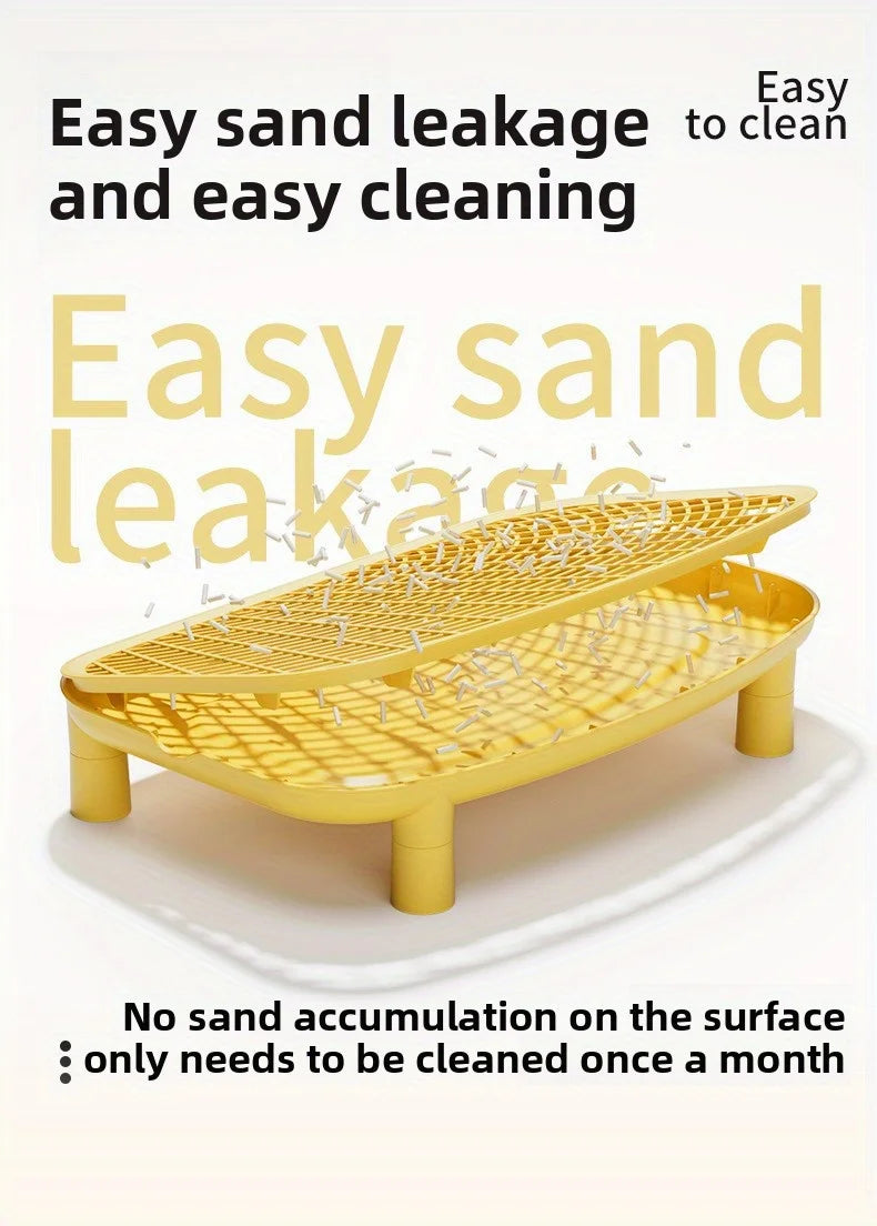 Cat Litter Box Sand Control Mat with Double Layer Filter Leak Proof Design for Open Closed Style by PawHaven