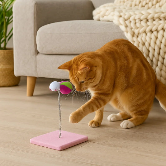 Cat Scratching Board with Mouse Toy, Durable Claw Grinding Mat for Cats, Indoor Play and Furniture Protection by PawHaven