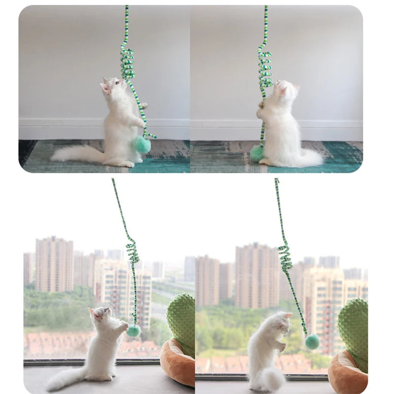 Interactive Cat Hanging Toy Simulation Cat Toy Funny Self-hey Interactive Toy for Kitten Playing Teaser Wand Toy Cat with bell by PawHaven