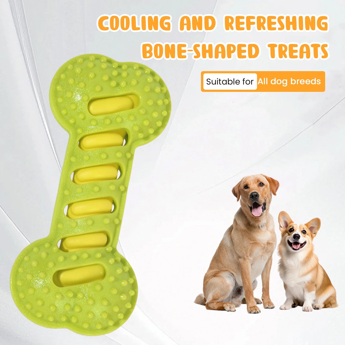 Premium Dog Dental Toy Set Textured Squeaky Bones by PawHaven