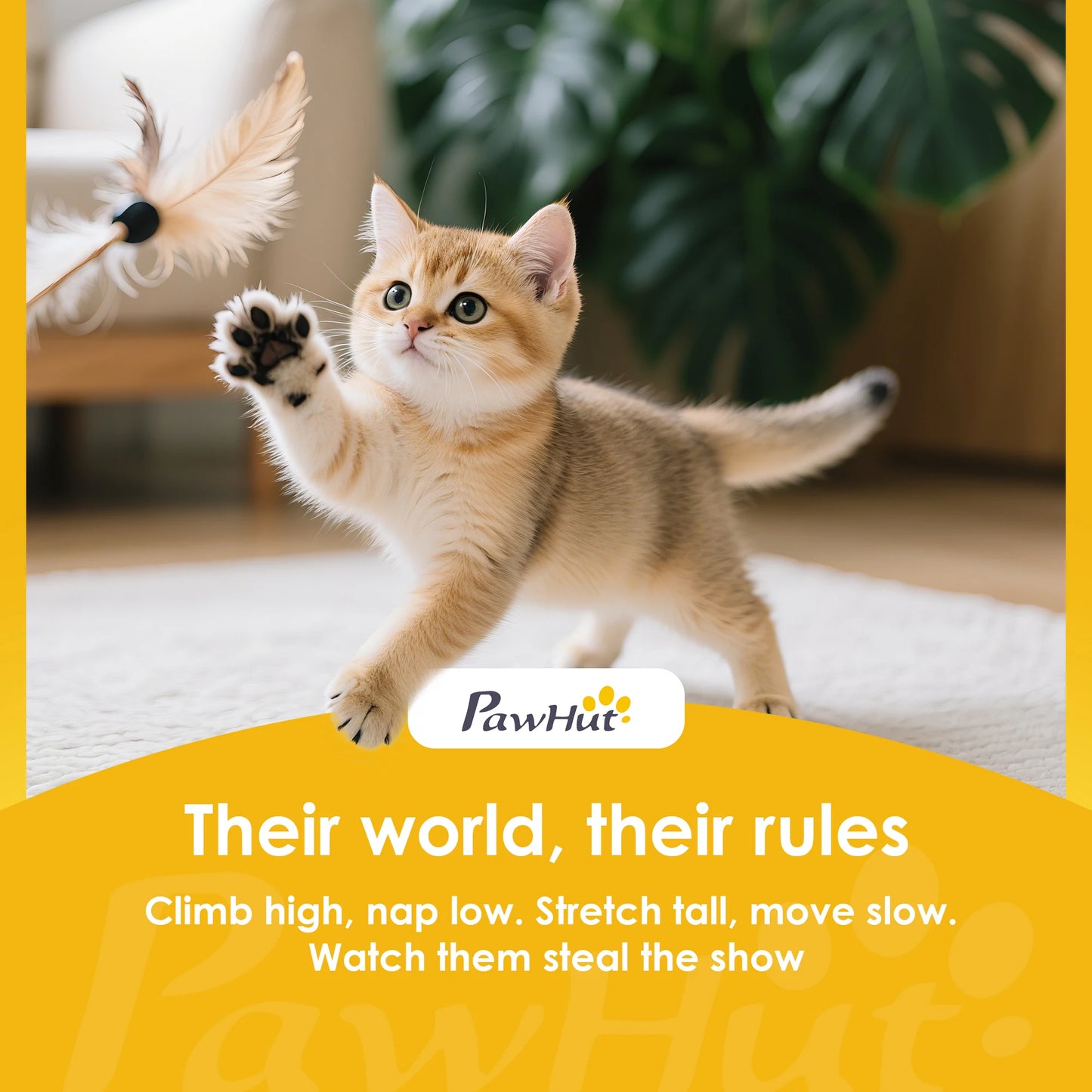 PawHut 3-Tier Cat Tree Keeps Indoor Cats Active by PawHaven
