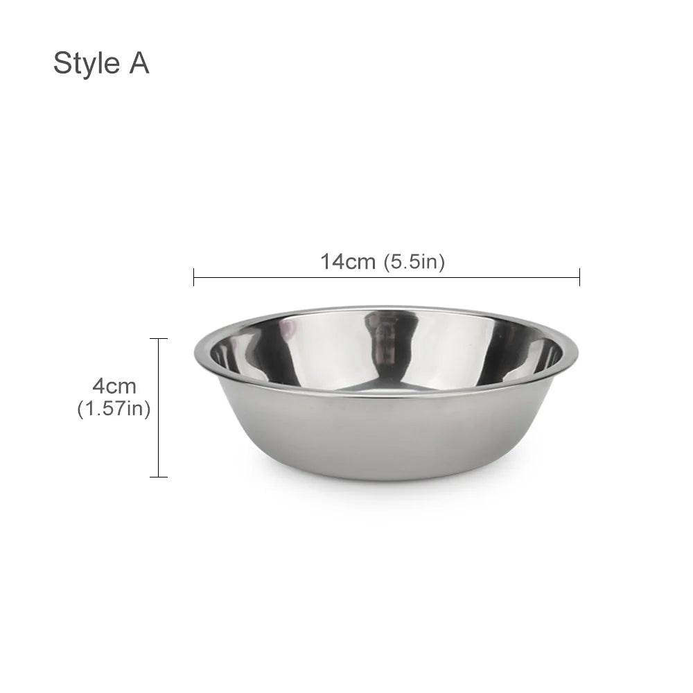 Metal Dog Cat Stainless Steel Pet Bowl Food Drinking Bowl For Small Medium Big Dogs by PawHaven