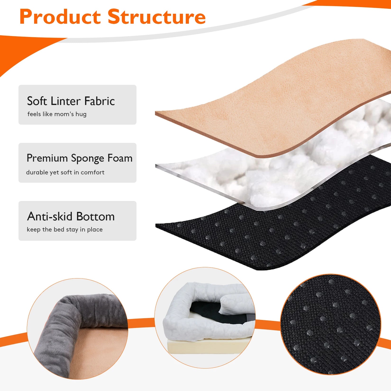 Orthopedic Memory Foam Dog Bed With Bolster by PawHaven