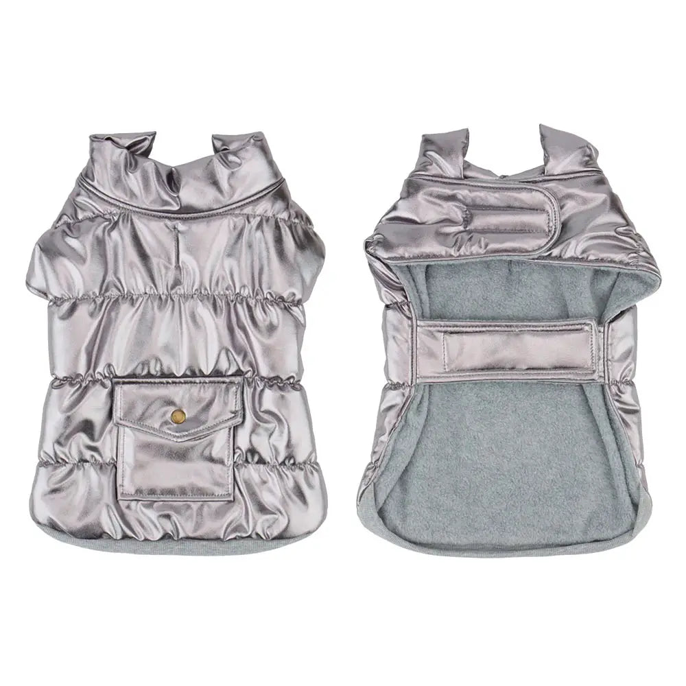 New Warm Winter Dog Coat Pet Cotton Clothes Jacket Plush Dog Vest Pocket for Pug Yorkie French by PawHaven