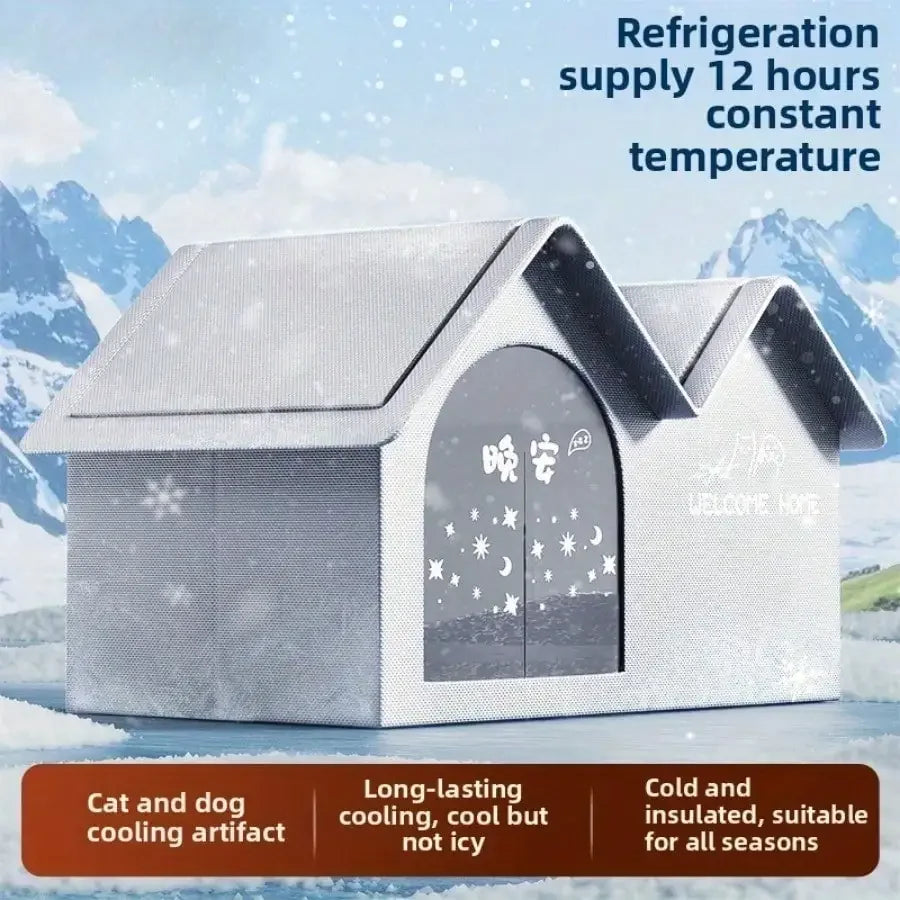 summer small middle Cat dog Ice House Air Conditioning BED Summer Cooling Tool Nest Dog Dog Four Seasons Pet Ice House by PawHaven