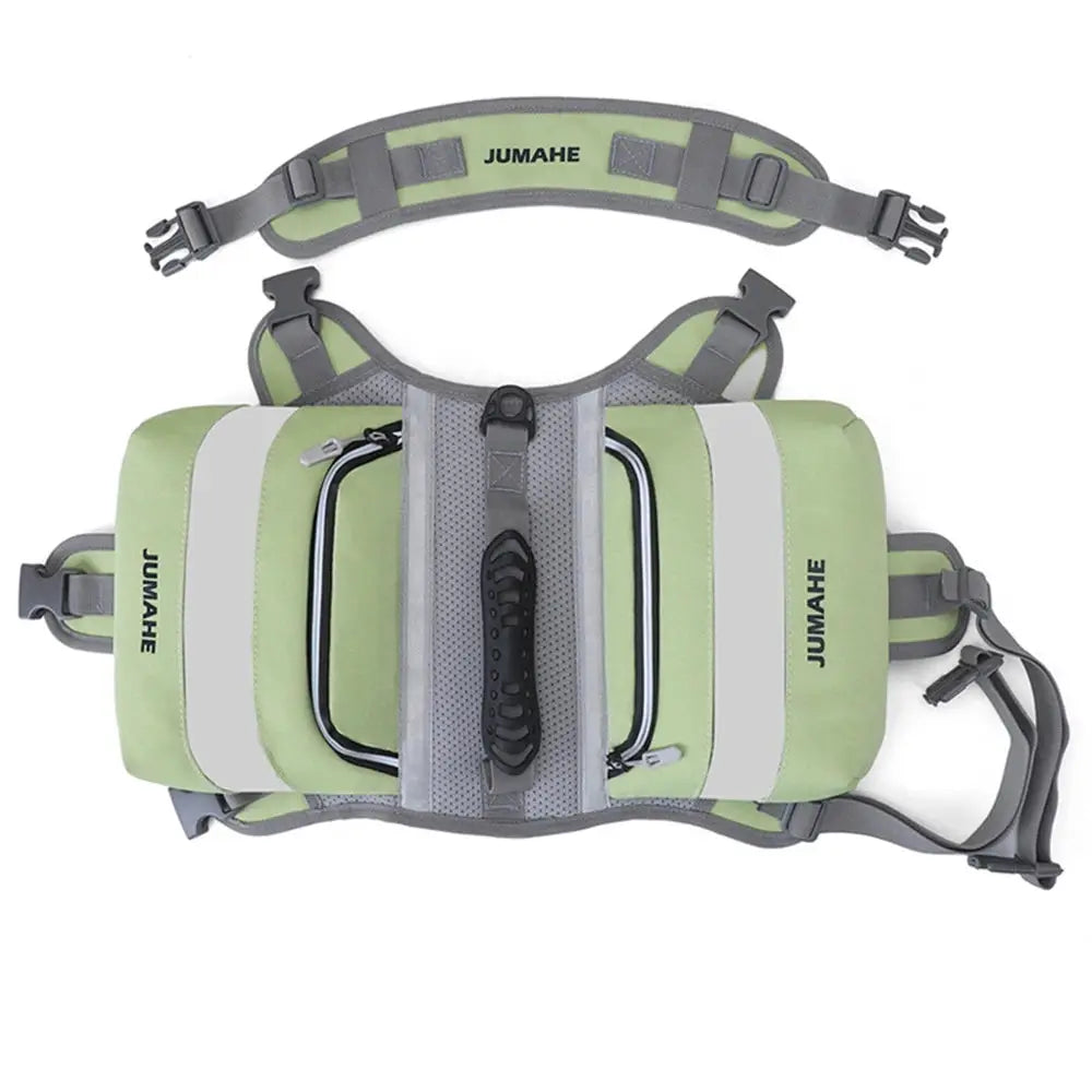 Pet Snack Bag Outdoor Dog Backpacks Harness Reflective Chest Strap Double Bags Vest Walk Travel Camping for Medium Large Dog by PawHaven