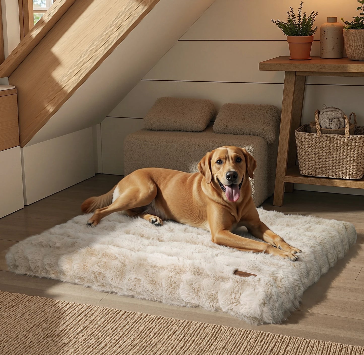 Ultra Plush Dog Bed Soft Pet Cushion Large Dog Crate Puppy Mattress Washable Mat by PawHaven