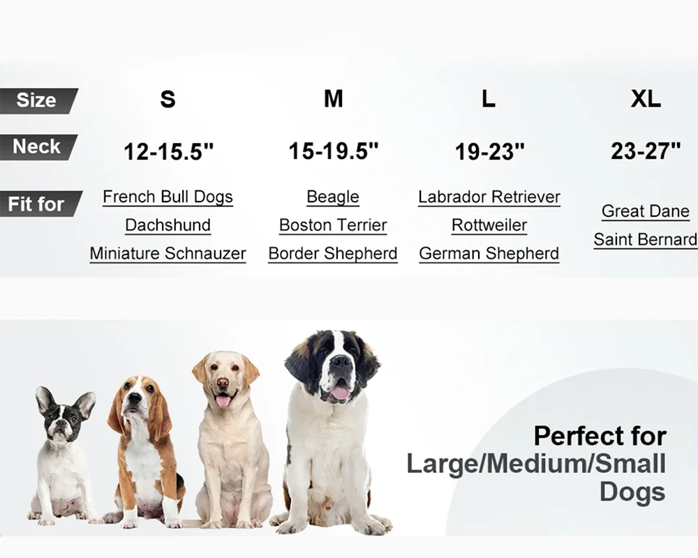 Premium Padded Reflective Dog Collar Adjustable Nylon by PawHaven