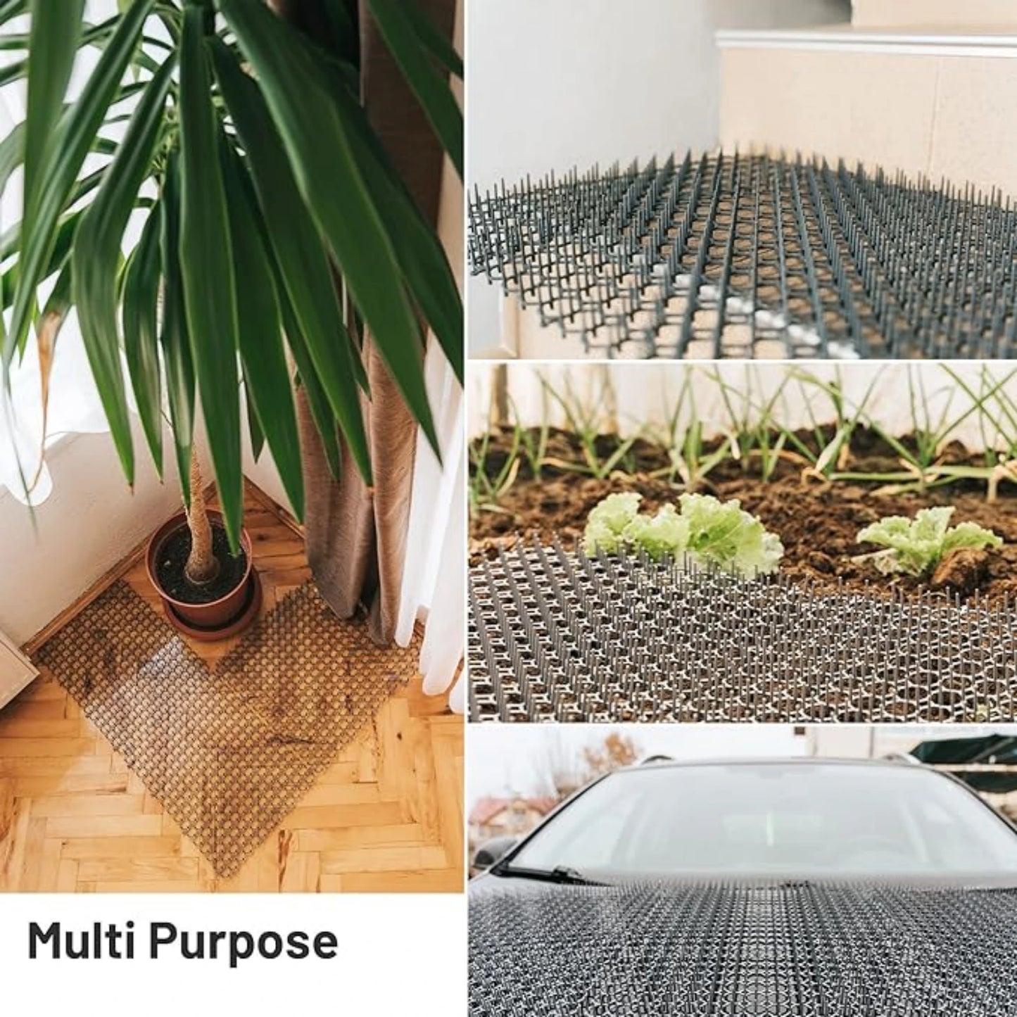 Cat-Proof Mat with Spikes for Vegetable Garden Durable Protection against Cats And Dogs Ideal for Gardening And Plant Care by PawHaven