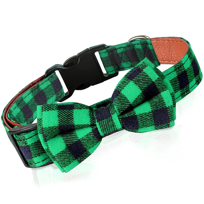 Premium Adjustable Plaid Bow Tie For Dogs And Cats by PawHaven