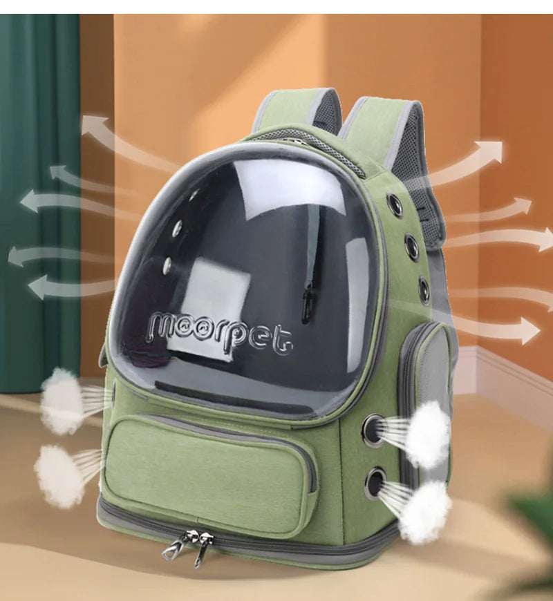 Transparent Pet Cat Carrier Bag Outdoor Travel Backpack for Cats Small Dogs Breathable Cat Carrying Bag Pet Supplies by PawHaven