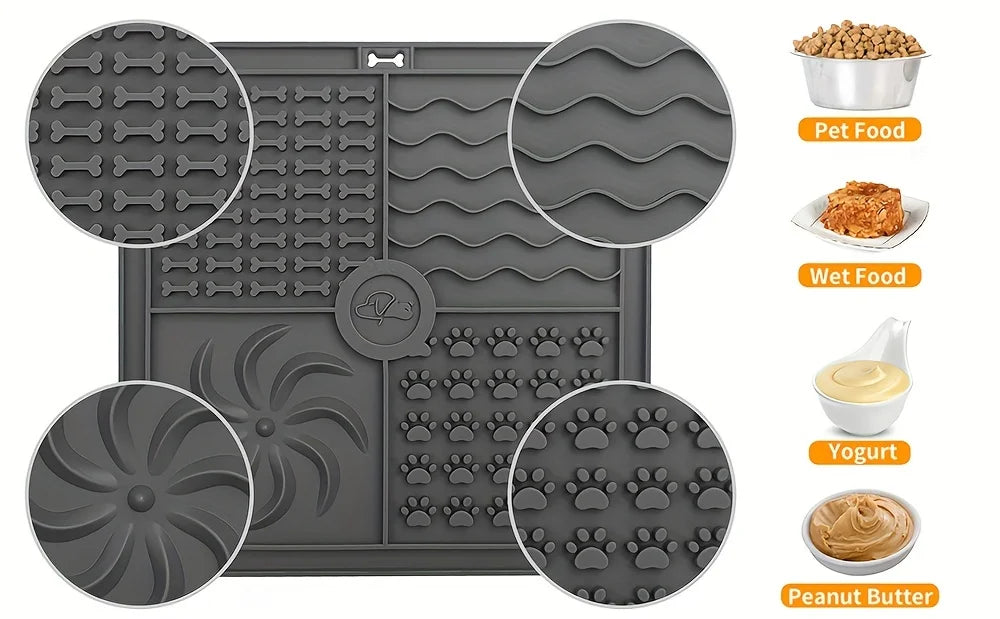 Premium Silicone Slow Feeder Mat for Dogs and Cats by PawHaven
