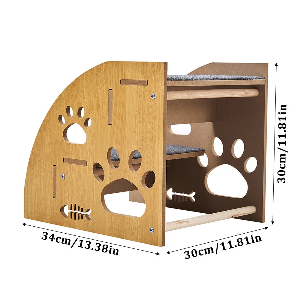 Training Step Ladder | Pet Steps Training | Pet Stairs | Indoor Pet Stairs | Dog Ramp | High Bed Climbing Dog Bed Steps Non-slip Wooden Dog Stairs For Large/medium/small Dogs & Cats Pet Supplies 30*34*30cm by PawHaven
