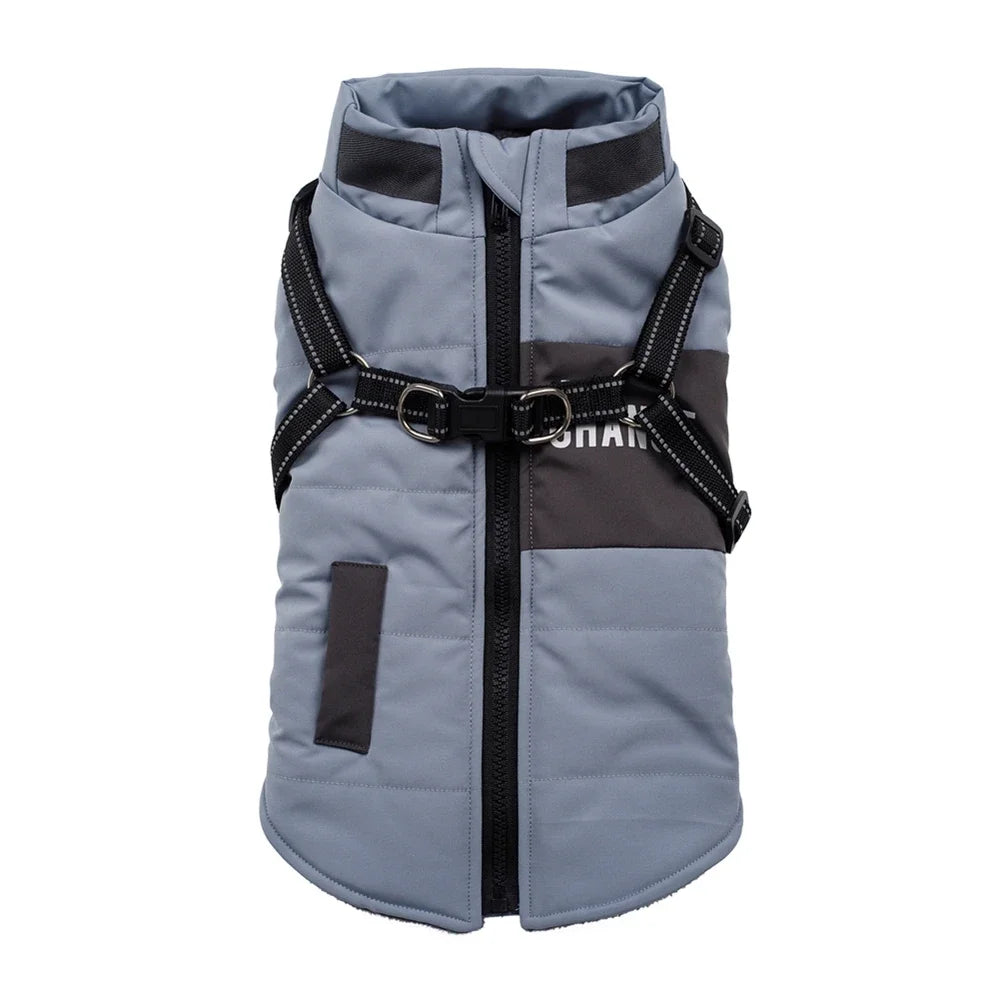Premium Warm Windproof Dog Jacket With Dual D Rings by PawHaven