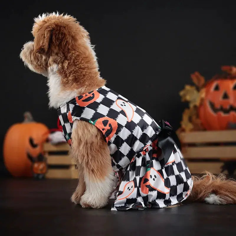 Halloween Pet Dress Pumpkin Costume for Small Medium Dogs Teddy Pomeranian Cross Border Hot Sale by PawHaven