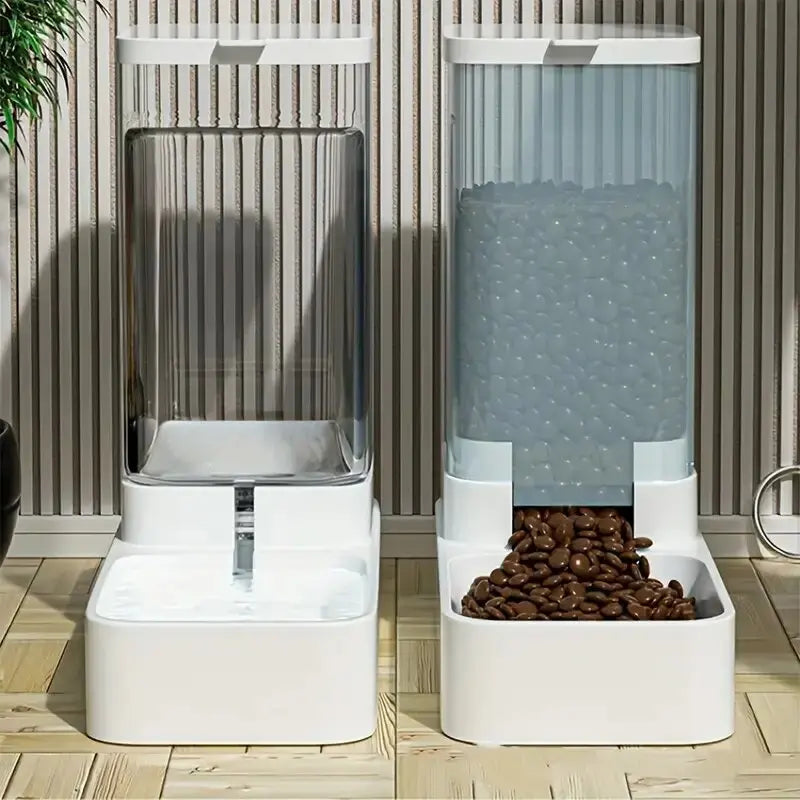 Premium Automatic Dog And Cat Feeder And Water Dispenser Set by PawHaven