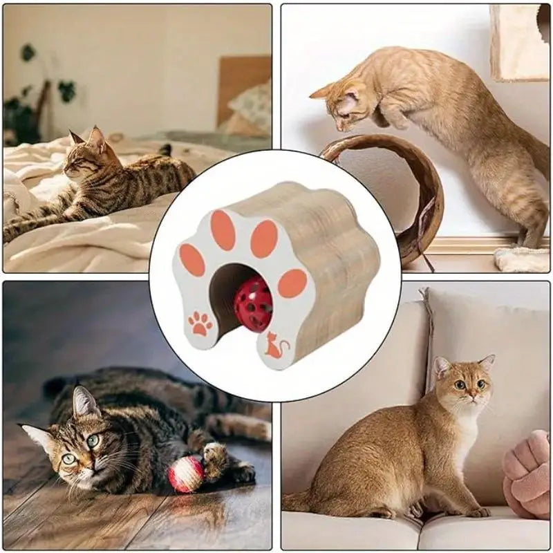 Magic Cat Scratcher with Plush Mouse Toy - Durable, Space-Saving & Versatile Scratching Board, Endless Fun pet products by PawHaven