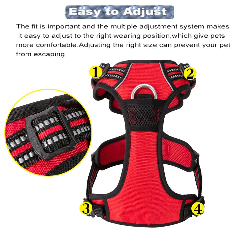 Premium Reflective Dog Vest Harness With Nylon Padding by PawHaven