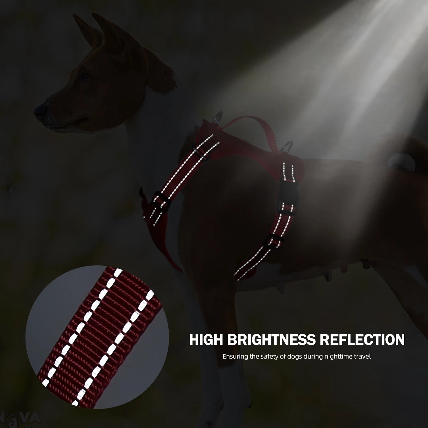 Premium Reflective Vest Harness And Leash Set by PawHaven