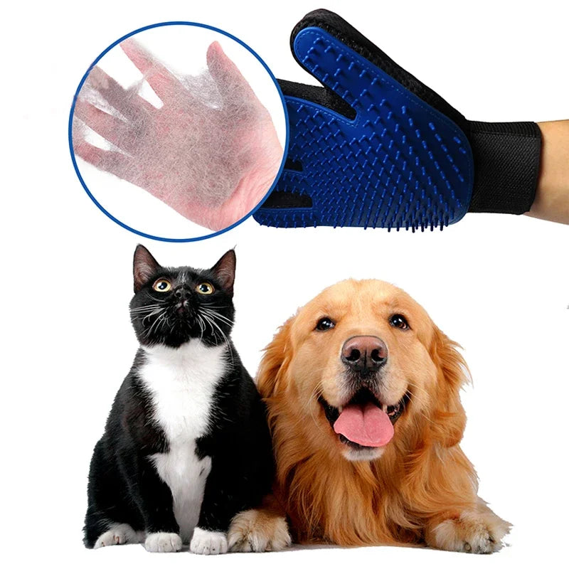 Silicone Pet Grooming Gloves For Cats And Dogs Hair Removal by PawHaven